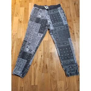 Kith Deconstructed Bandana Sweatpants Black Size Large (34)
